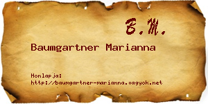 Baumgartner Marianna névjegykártya